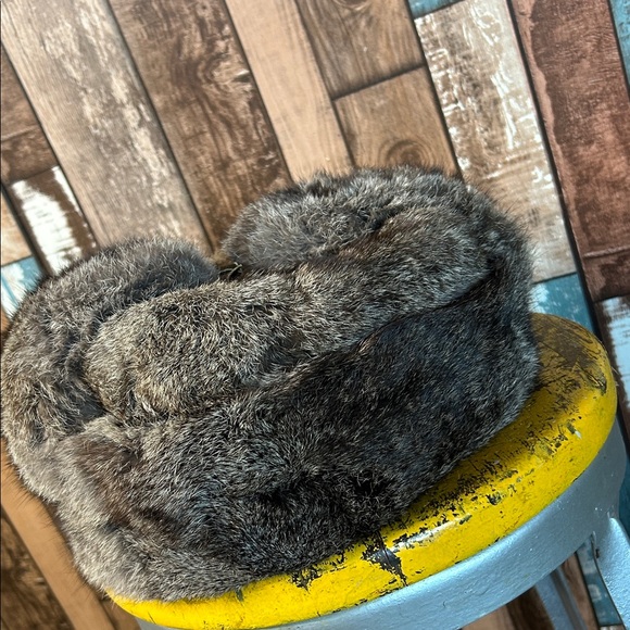 None Other - Authentic warm Gray Fur Hat vintage